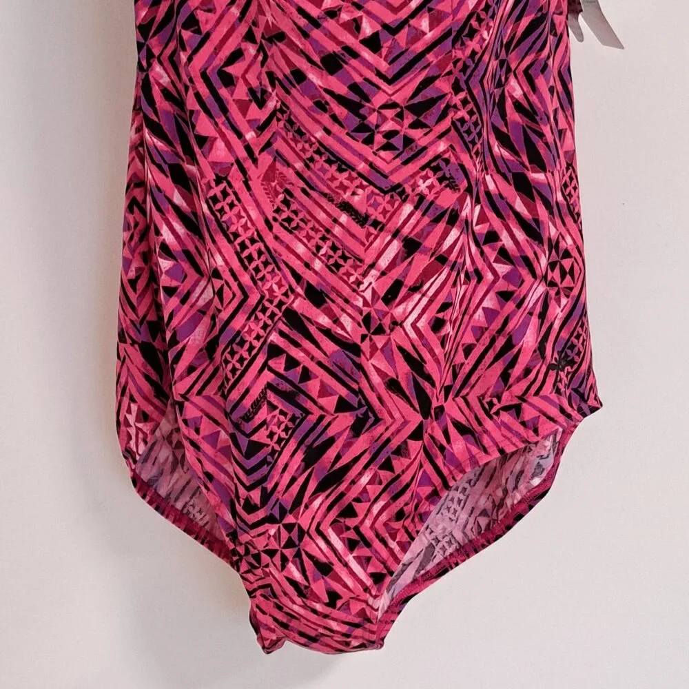 Swimsuits For All Aquabelle Pink & Purple One Piece Swimsuit NWT Size 20